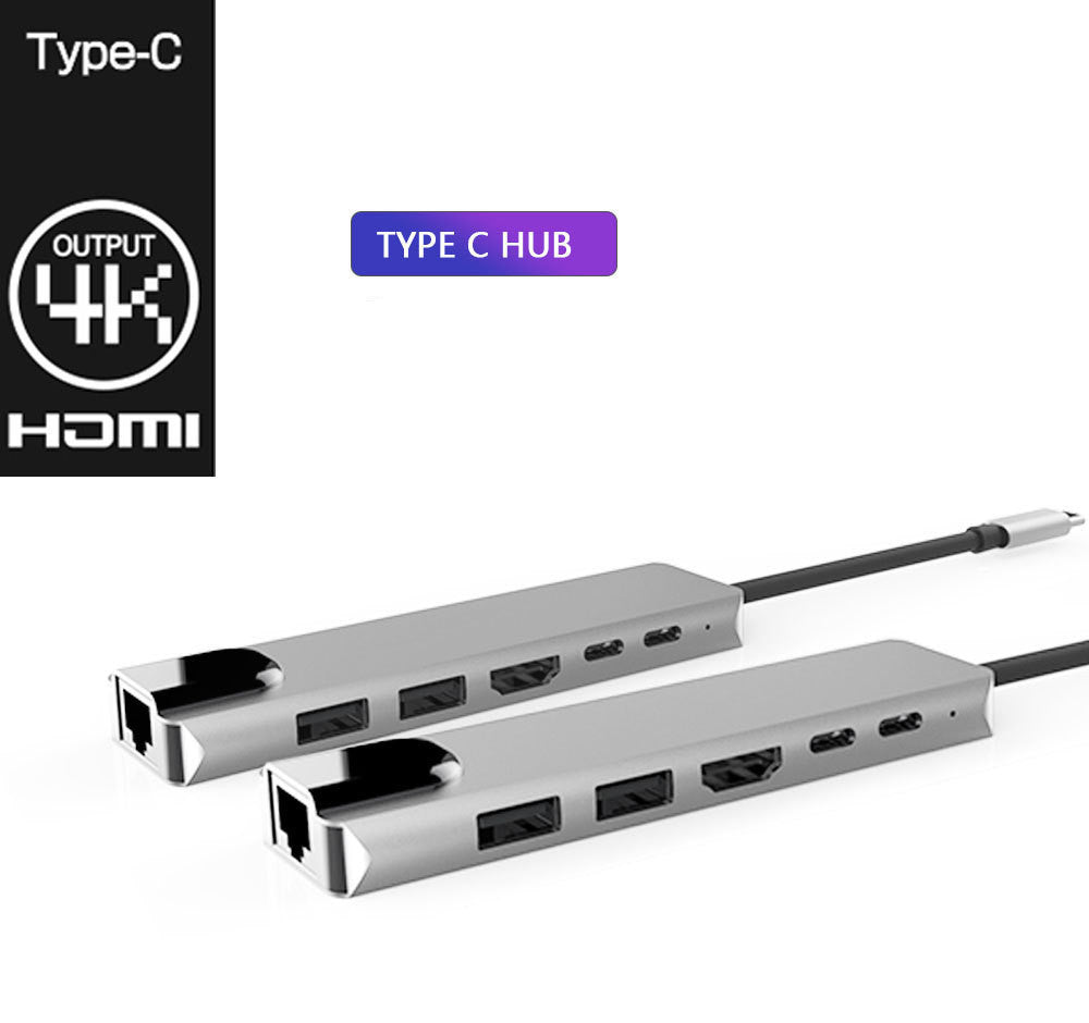 6-in-1 USB-C Hub — HDMI, USB 3.0, PD & Ethernet