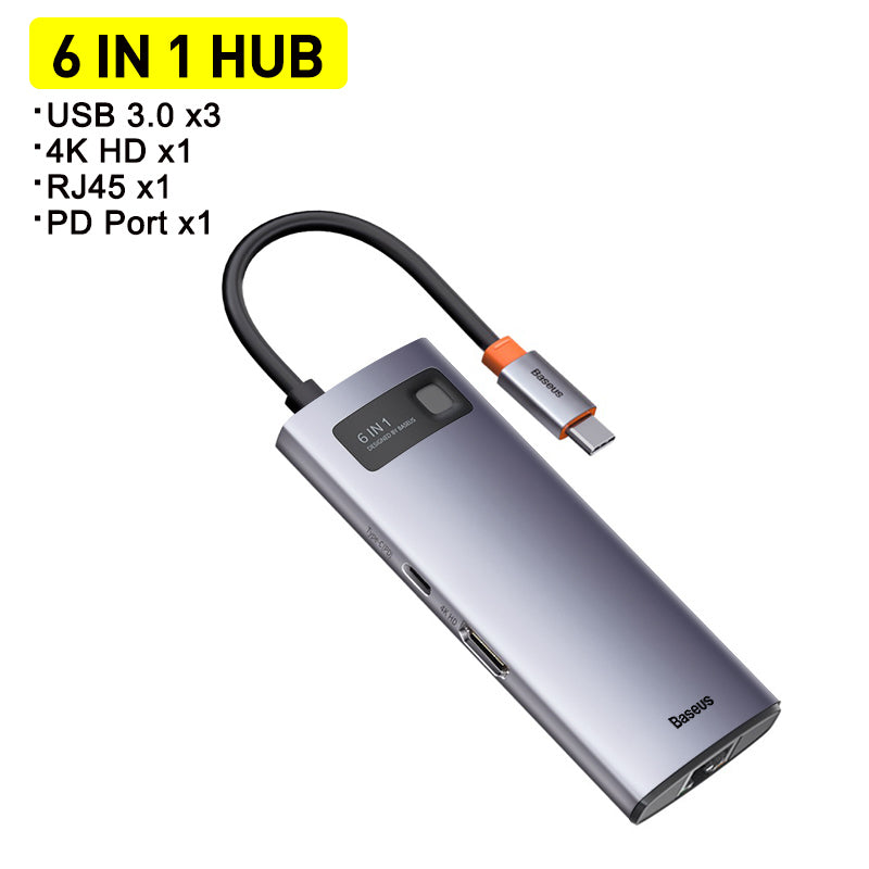 USB-C Docking Station — 4K HDMI, USB 3.0, SD & Ethernet Hub