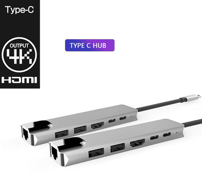 6-in-1 USB-C Hub — HDMI, USB 3.0, PD & Ethernet