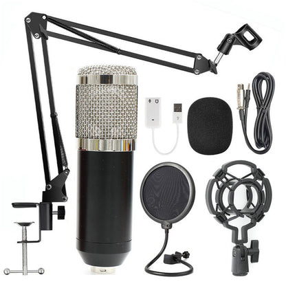 Microphone Boom Arm Stand — Desk Mount with Shock Mount & Pop Filter
