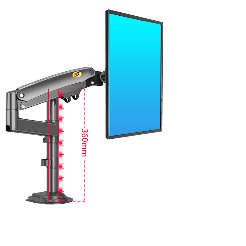 Gas Spring Monitor Arm — Single Screen, Full Tilt & Swivel