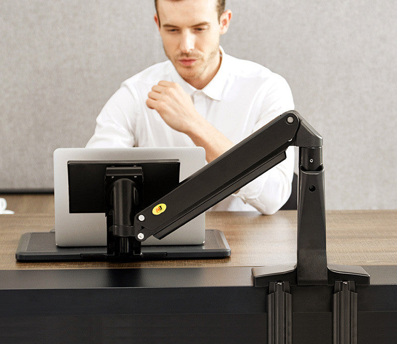 Gas Spring Monitor Arm — Single Screen, Full Tilt & Swivel