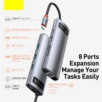 USB-C Docking Station — 4K HDMI, USB 3.0, SD & Ethernet Hub