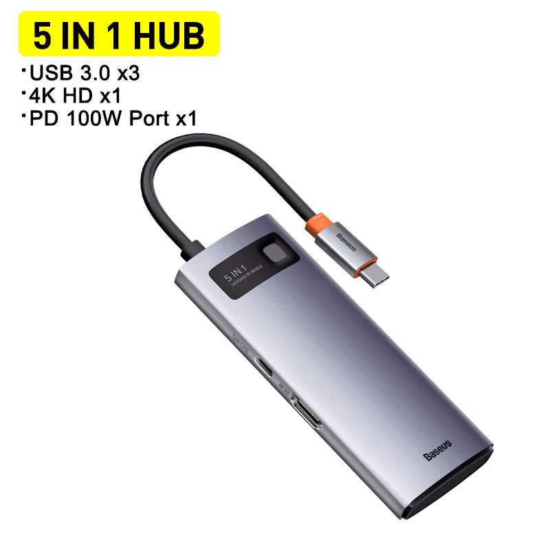 USB-C Docking Station — 4K HDMI, USB 3.0, SD & Ethernet Hub