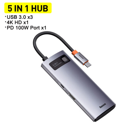 USB-C Docking Station — 4K HDMI, USB 3.0, SD & Ethernet Hub