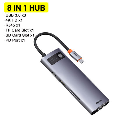 USB-C Docking Station — 4K HDMI, USB 3.0, SD & Ethernet Hub