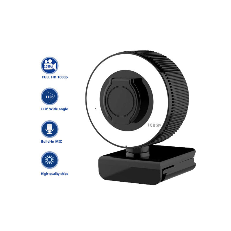 HD 1080p Webcam with Autofocus & Mic — Plug & Play