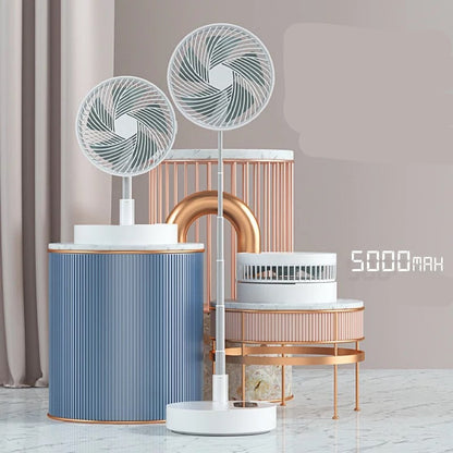Mini Portable Desk Fan — Rechargeable, Foldable & Quiet