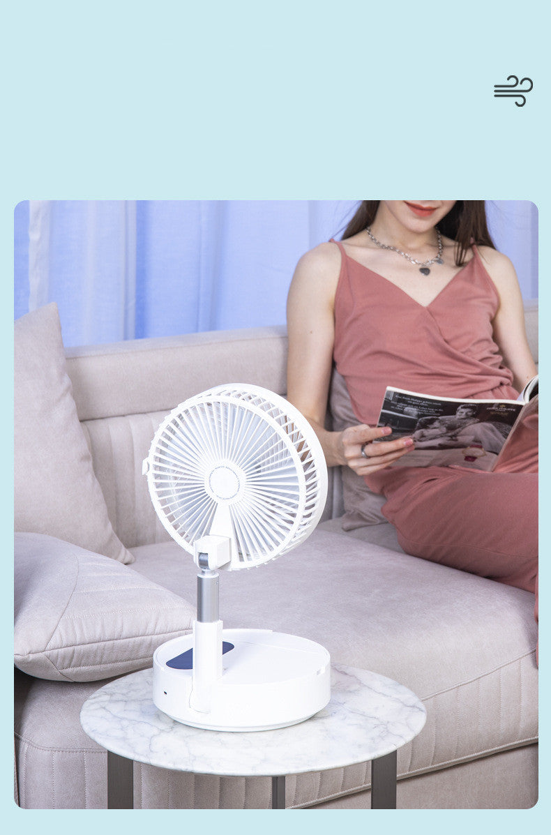 Mini Portable Desk Fan — Rechargeable, Foldable & Quiet