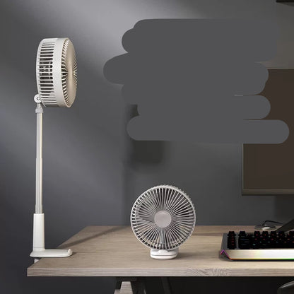 Mini Portable Desk Fan — Rechargeable, Foldable & Quiet