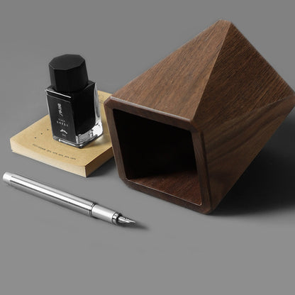 Wooden Desk Organizer — Pen Holder & Desktop Storage