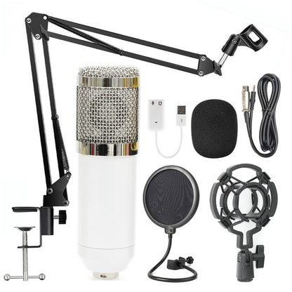 Microphone Boom Arm Stand — Desk Mount with Shock Mount & Pop Filter