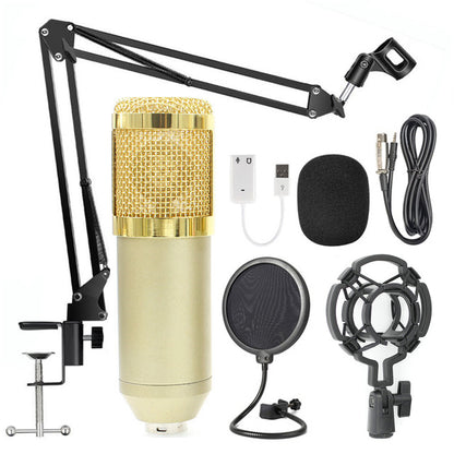 Microphone Boom Arm Stand — Desk Mount with Shock Mount & Pop Filter