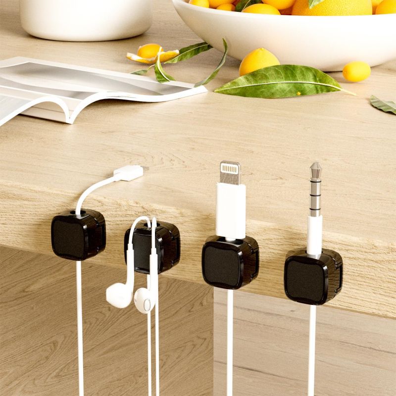 Magnetic Cable Clips — Desk & Wall Cord Organizer