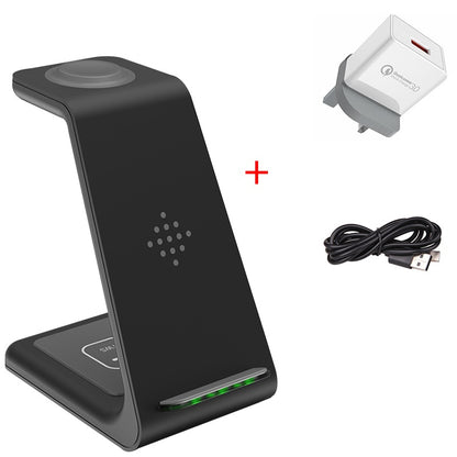 3-in-1 Wireless Charging Station — Phone, Watch & Earbuds