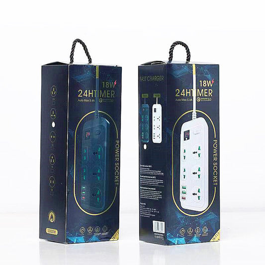 Smart Power Strip — Multiple Outlets + USB Ports