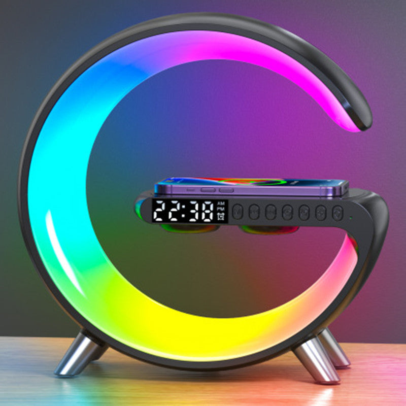 G-Shape LED Lamp — Bluetooth Speaker & Wireless Charger