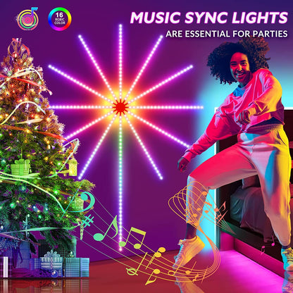 Firework RGB LED Lights — Music Sync, 16M Colors