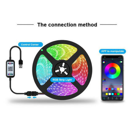 RGB LED Strip Lights — Bluetooth App Control, 16M Colors