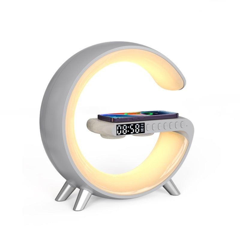 G-Shape LED Lamp — Bluetooth Speaker & Wireless Charger
