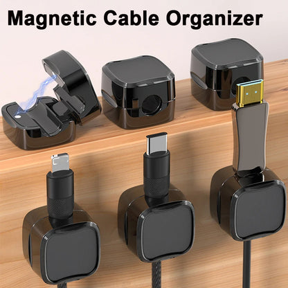 Magnetic Cable Clips — Desk & Wall Cord Organizer