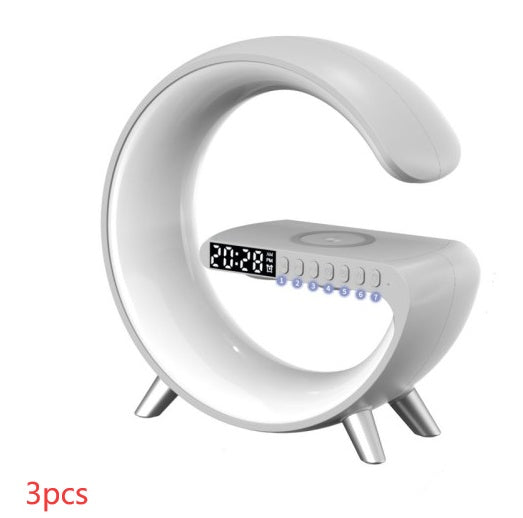 G-Shape LED Lamp — Bluetooth Speaker & Wireless Charger