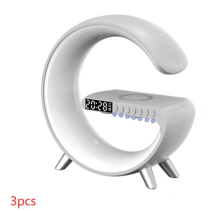 G-Shape LED Lamp — Bluetooth Speaker & Wireless Charger