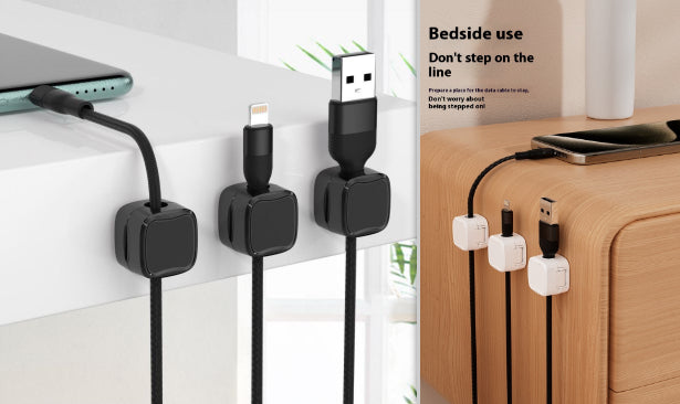 Magnetic Cable Clips — Desk & Wall Cord Organizer