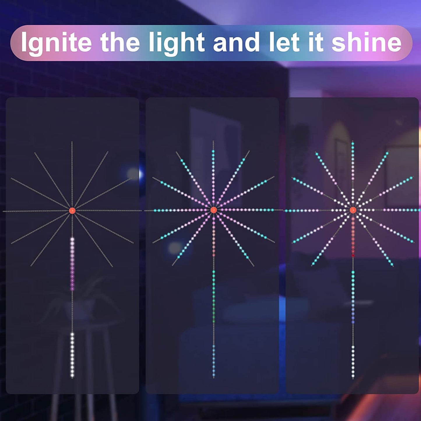 Firework RGB LED Lights — Music Sync, 16M Colors