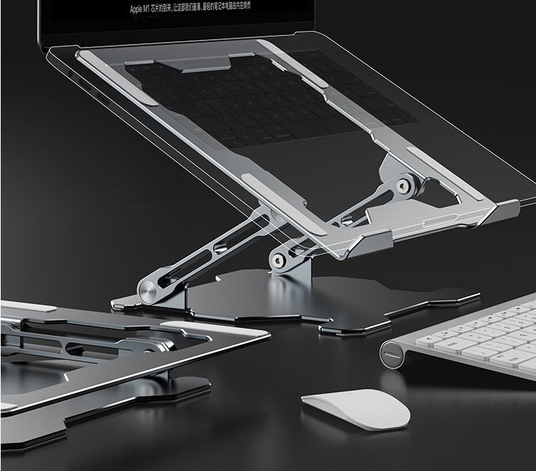Adjustable Aluminum Laptop Stand — Foldable & Portable