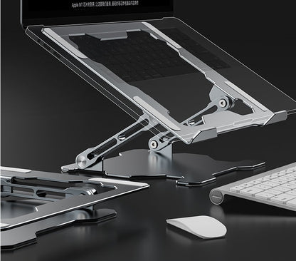 Adjustable Aluminum Laptop Stand — Foldable & Portable