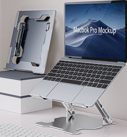 Adjustable Aluminum Laptop Stand — Foldable & Portable