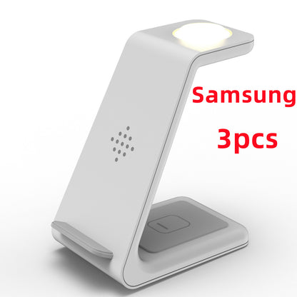 3-in-1 Wireless Charging Station — Phone, Watch & Earbuds