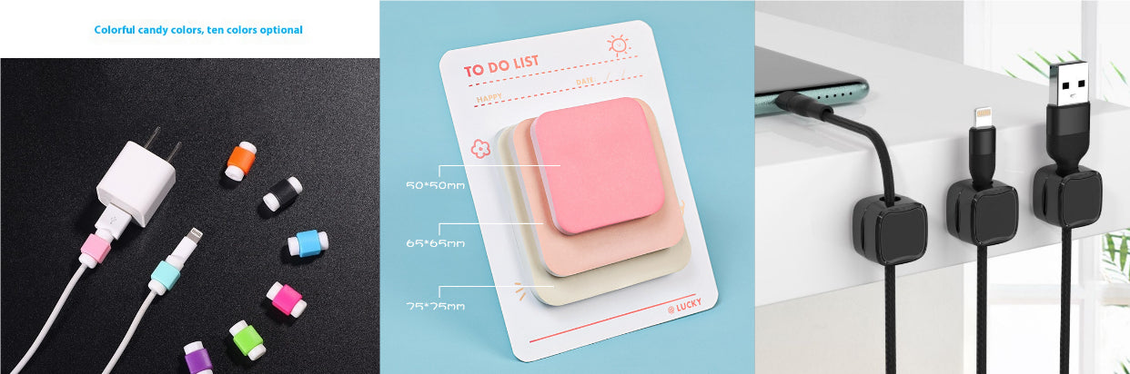 Magnetic Cable Clips — Desk & Wall Cord Organizer